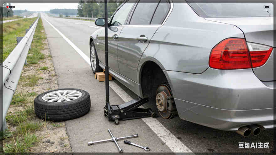 杂多爆胎道路救援-汽车换备胎